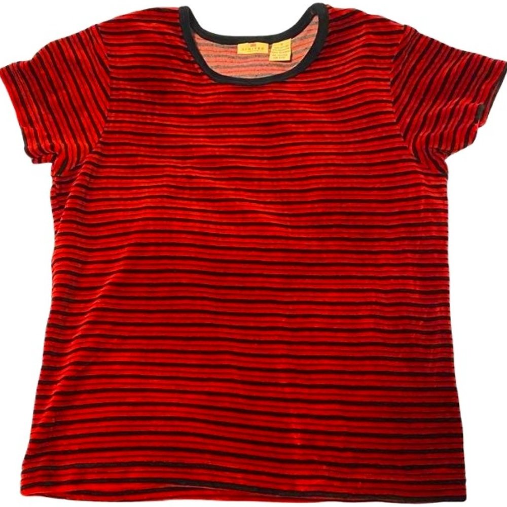 Vintage velour striped limited top sz s